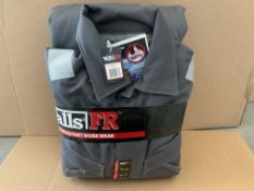 5 X BRAND NEW WALLS FLAME RESISTANT CONTRACTOR COVERALLS GREY 44 X 32 RRP £256 EACH