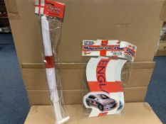 MIXED ENGLAND LOT INCLUDING 8 FANS, 90 MAGNETIC FLAGS AND 50 FLAGS