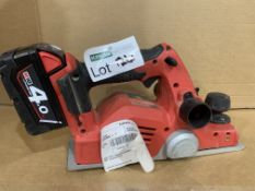 Milwaukee M18 BP-0 18V Li-Ion Cordless Planer COMES WITH BATTERY. UNCHECKED ITEM