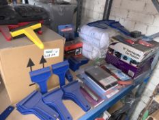 MIXED LOT INCLUDING ICE SCRAPERS, CAR POLISHER, AIR COMPRESSOR ETC