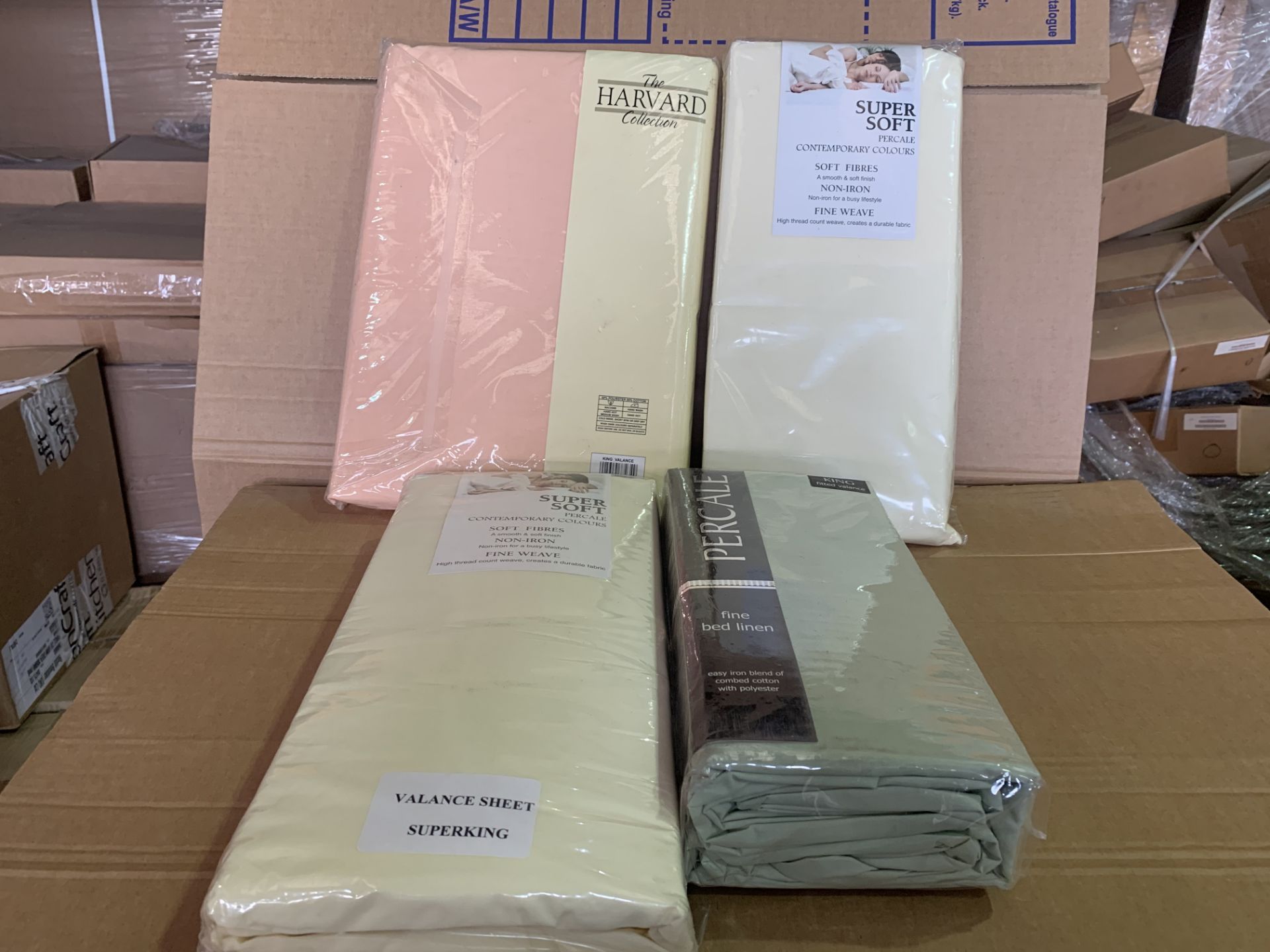 20 X BRAND NEW VALANCE SHEETS IN VARIOUS STYLES AND SIZES (916/8)