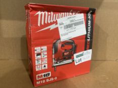 MILWAUKEE M18BJSO CORDLESS JIGSAW. BOXED. UNCHECKED