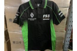 10 X BRAND NEW OFFICIAL KAWASAKI RACE TEAM POLO SHIRTS SIZE SMALL (1194/18/5) (1402/8)