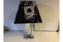 8 x NEW HOME COLLECTION MIRRORED BASE LAMP & SHADES (1610/8)