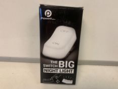 18 X NEW BOXED POWERFULL THE BIG SWITCH NIGHT LIGHTS. RRP £12.99 EACH (1672/8)