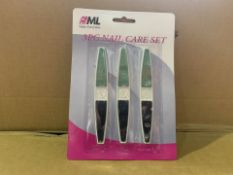 144 X BRAND NEW 3 PIECE NAIL CARE SETS (1051/8)