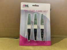 144 X BRAND NEW 3 PIECE NAIL CARE SETS (1050/8)