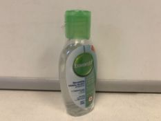 400 X NEW SEALED 50ML INSTANT HAND SANITISER. NON WASHING INHIBITS 99.9% OF BACTERIA. (1764/8)