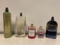 5 X PERFUMES/AFTERSHAVE 80-100% FULL INCLUDING KATE SPADE, CALVIN KLEIN ETC (1370/8)