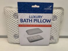 20 x NEW PACKAGED FALCON LUXURY BATH PILLOWS - BE PAMPERED AT HOME & ENJOY THE SPA EXPERIENCE (