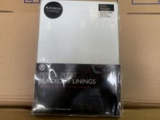 18 X BRAND NEW PENCIL PLEAT BLACKOUT LININGS 117 X 137CM (590/8)