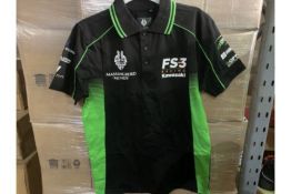 10 X BRAND NEW OFFICIAL KAWASAKI RACE TEAM POLO SHIRTS SIZE XS (1191/18/5) (1399/8)