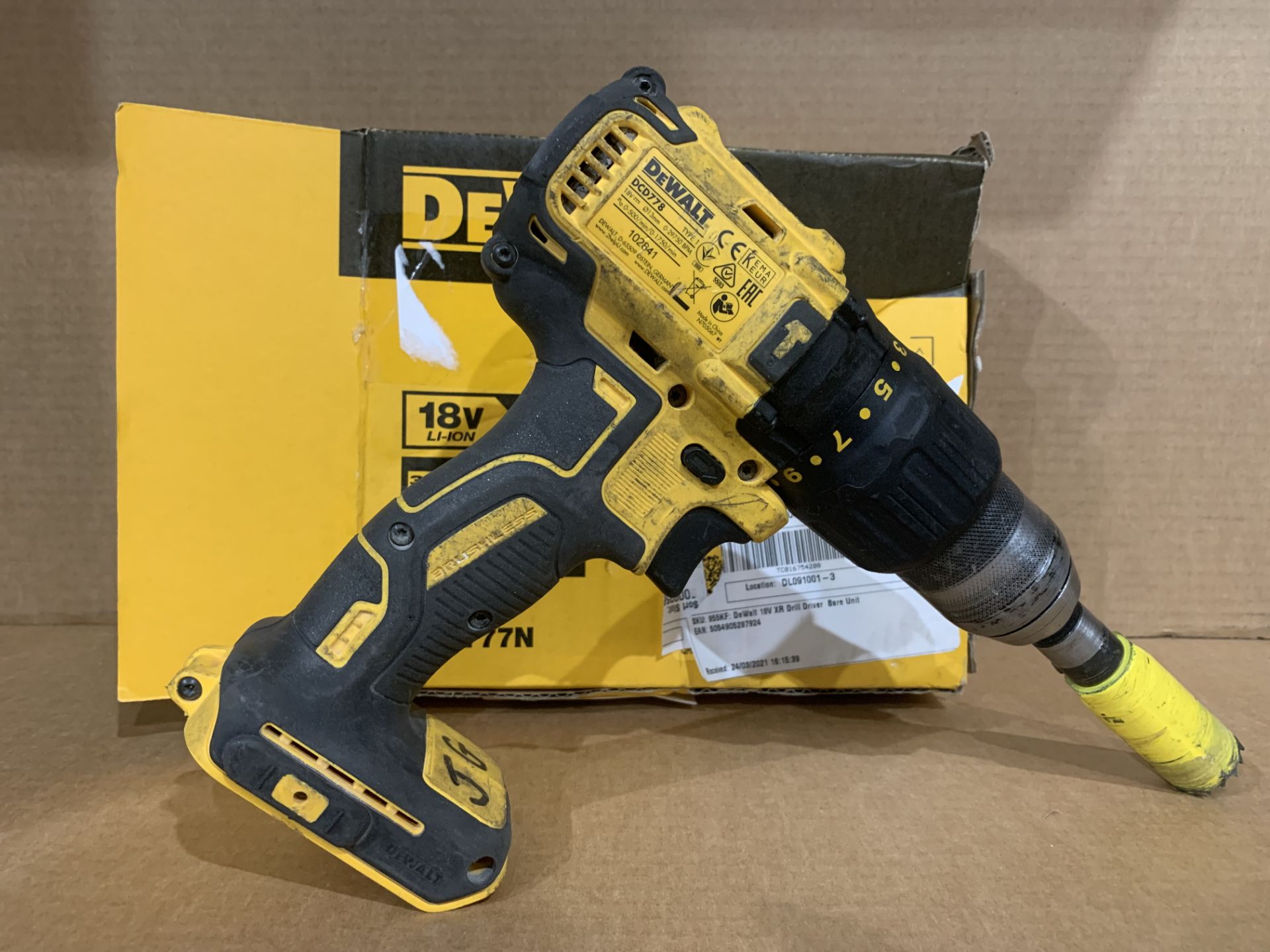 DEWALT DCD777N 18V DRILL DRIVER BARE. BOXED. UNCHECKED