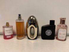 5 X PERFUMES/AFTERSHAVE 80-100% FULL INCLUDING TED BAKER, KATE SPADE, REPLAY ETC (1368/8)