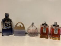 5 X PERFUMES/AFTERSHAVE 80-100% FULL INCLUDING CAVALI, ANNA SUI, IU ETC (1366/8)