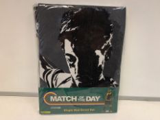 12 X BRAND NEW RETRO MATCH OF THE DAY SINGLE DUVET SETS (1094/8)