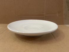 12 X BRAND NEW PACKS OF 12 ARTISAN BI864WH ARTISAN CREME ALL FOR ONE SAUCERS 16CM (27/8)