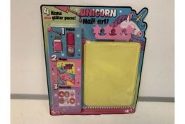 284 X UNICORN NAIL ART SETS PLEASE NOTE PURSE IS MISSING (1162/8)