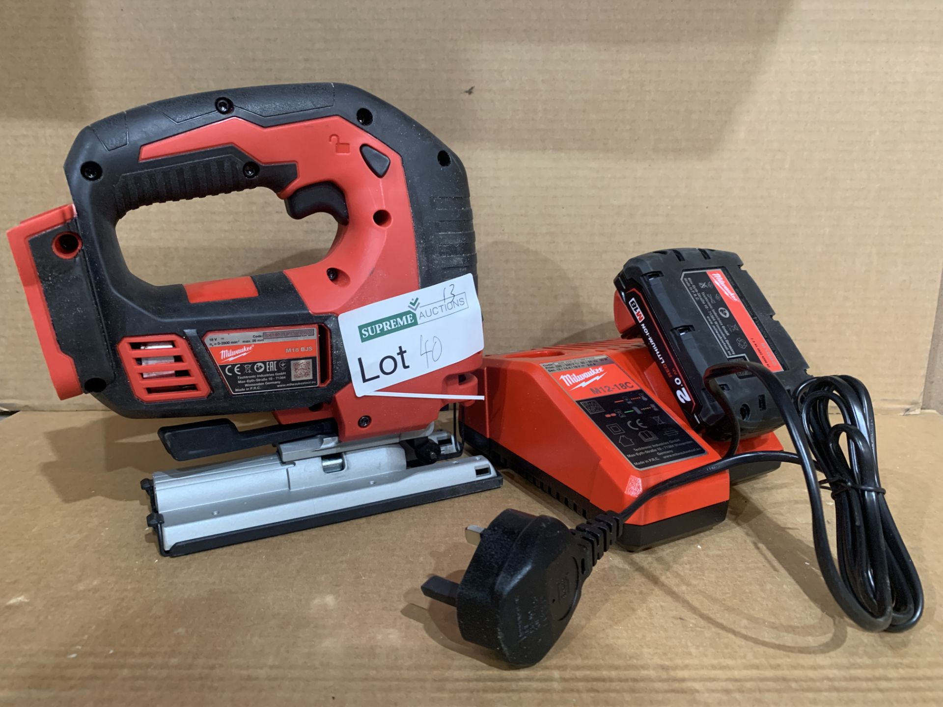 Milwaukee M18 BJS-0 18V Li-Ion Cordless Jigsaw. COMES WITH BATTERY & CHARGER