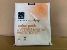 24 X BRAND NEW BOXED SNUG ESSENCE OF SLEEP MATTRESS AND PILLOW PROTECTOR SETS IN 3 BOXES SINGLE (