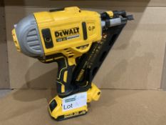 DEWALT DCN692N 18V XR 2 SPEED NAIL GUN WITH BATTERY. UNCHECKED