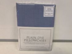 40 X BRAND NEW PAIR OF PLAIN DYE PILLOWCASES BLUE (1015/8)