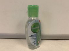 400 X NEW SEALED 50ML INSTANT HAND SANITISER. NON WASHING INHIBITS 99.9% OF BACTERIA. (1763/8)