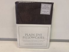 40 X BRAND NEW PAIR OF PLAIN DYE PILLOWCASES DARK GREY (1009/8)