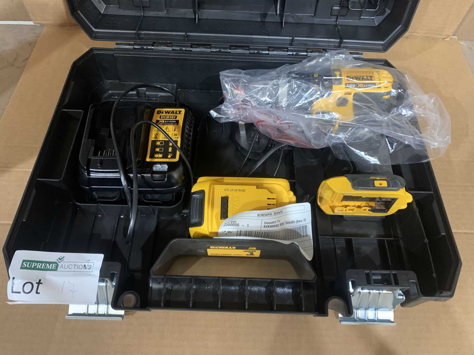 DEWALT DCD778D2T-SFGB 18V 2.0AH LI-ION XR BRUSHLESS CORDLESS COMBI DRILL WITH 1 X BATTERY, CHARGER &