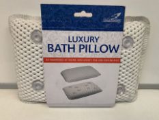 20 x NEW PACKAGED FALCON LUXURY BATH PILLOWS - BE PAMPERED AT HOME & ENJOY THE SPA EXPERIENCE (