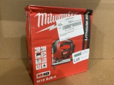 MILWAUKEE M18BJSO CORDLESS JIGSAW. BOXED. UNCHECKED