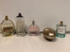 5 X PERFUMES/AFTERSHAVE 80-100% FULL INCLUDING KATE SPADE, CALVIN KLEIN ETC (1372/8)