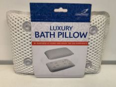 20 x NEW PACKAGED FALCON LUXURY BATH PILLOWS - BE PAMPERED AT HOME & ENJOY THE SPA EXPERIENCE (