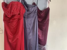 3 X VARIOUS BRAND NEW HIGH END PROM DRESSES IN VARIOUS STYLES AND SIZES (771/15)