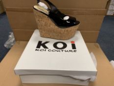 28 X BRAND NEW BOXED KOI BLACK PATENT SHOES IN RATIO SIZED BOXES WR13 (1183/15)