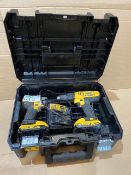 DEWALT DCZ298D2T-SFGB 18V 2.0AH LI-ION XR CORDLESS COMBI DRILL & IMPACT DRIVER TWIN PACK. COMES WITH
