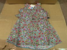 (NO VAT) 19 X BRAND NEW FLORAL PRINT DRESSES AGE 2 YEARS (1426/15)