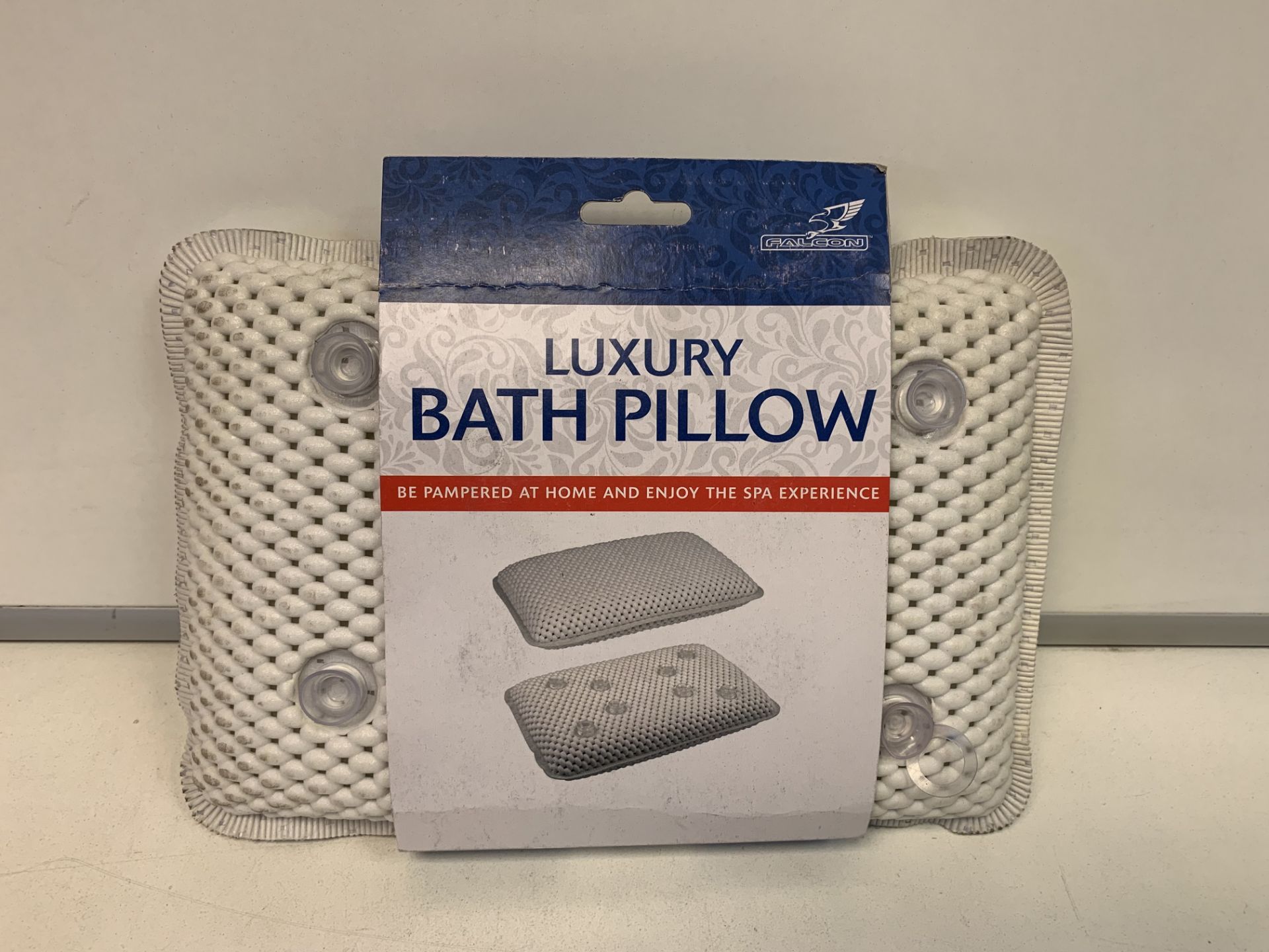 20 x NEW PACKAGED FALCON LUXURY BATH PILLOWS - BE PAMPERED AT HOME & ENJOY THE SPA EXPERIENCE (210/