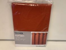 16 X NEW PACKAGED GOODHOME TAOWA ORANGE RUST BLACKOUT CURTAINS SIZE: 117(L)X137(H)CM (190/15)