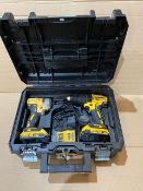 DEWALT DCK456M3T-GB 18V 4.0AH LI-ION XR BRUSHLESS CORDLESS POWER TOOL KIT. INCLUDES DRILL DRIVER &