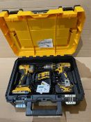 DEWALT DCK456M3T-GB 18V 4.0AH LI-ION XR BRUSHLESS CORDLESS POWER TOOL KIT. INCLUDES DRILL DRIVER &