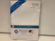 20 X NEW PACKAGED ANTI-ALLERGY MATTRESS INTERLINERS. KING SIZE (925/15)