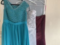 3 X VARIOUS BRAND NEW HIGH END PROM DRESSES IN VARIOUS STYLES AND SIZES (782/15)