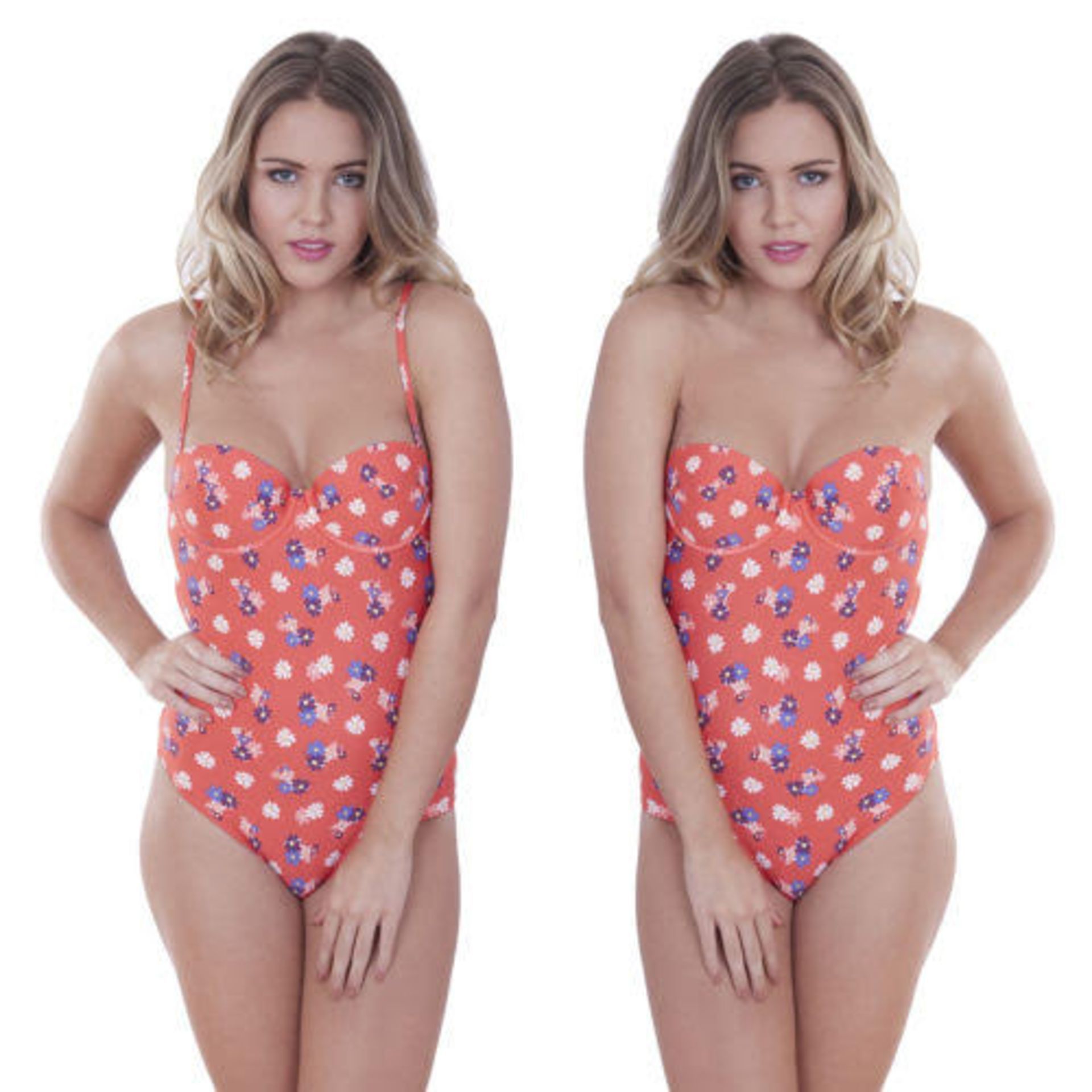 24 X BRAND NEW LEPEL RED SWIMSUITS SIZES 8/10/12/14 (1043/15)
