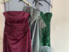 3 X VARIOUS BRAND NEW HIGH END PROM DRESSES IN VARIOUS STYLES AND SIZES (772/15)