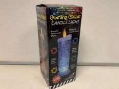 12 X NEW BOXED FALCON SWIRLING GLITTER CANDLE LIGHTS LARGE(661/15)