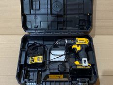 DEWALT DCD785P2T-SFGB 18V 5.0AH LI-ION XR CORDLESS COMBI-HAMMER DRILL. COMES WITH BATTERY, CHARGER &