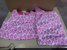 (NO VAT) 14 X BRAND NEW PINK LEOPARD PRINT DRESSES AGE 13-14 (1404/15)