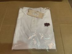 (NO VAT) 20 X BRAND NEW FLY53 WHITE POLO TOPS AGE 12-13 (1417/15)