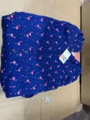(NO VAT) 33 X BRAND NEW KIDS DIVISION NAVY/CORAL HOODED TOPS AGE 11-12 YEARS (898/15)